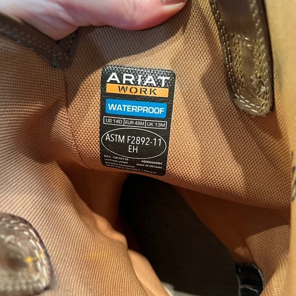 Ariat Workhog boot waterproof 14 D - Picture 8 of 8
